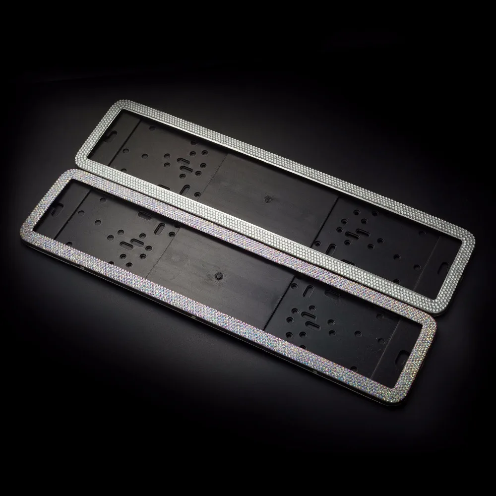 1 шт. рамка номерного знака с алмазной инкрустацией для европейского стандарта