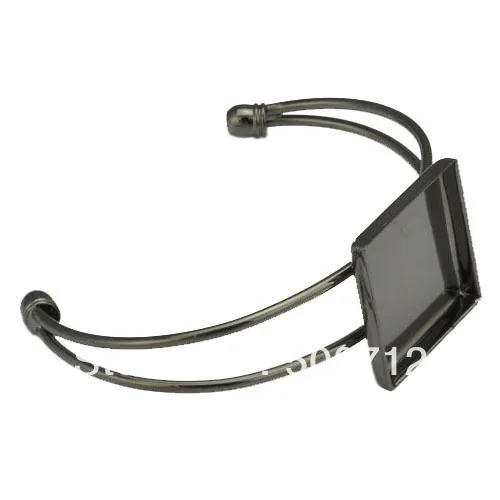 DIY Результаты браслета-медная Посеребренная основа браслета пустая форма