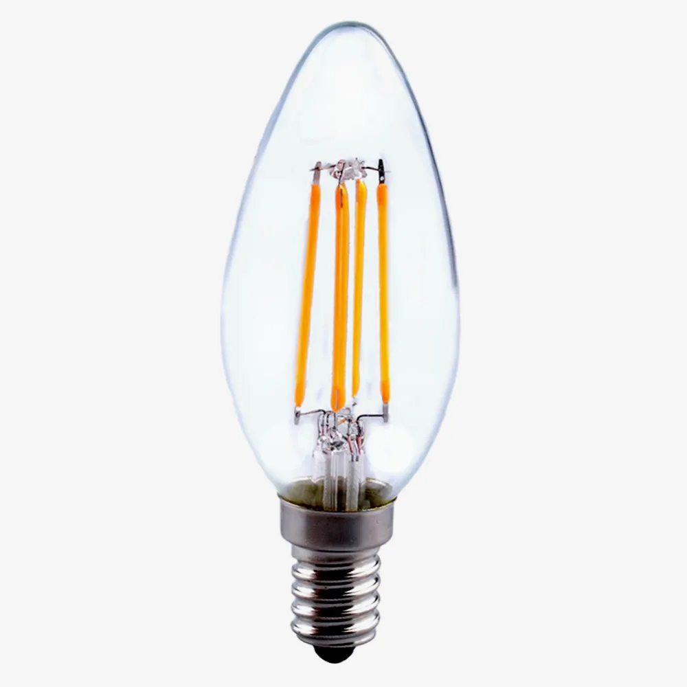 Эдисон Ретро накаливания LED E14 E27 2 Вт 4 6 8 Свеча света точечная Лампа