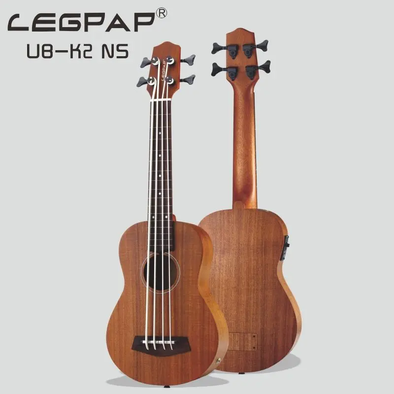 30' 16 Лады красное дерево/Коа древесины укулеле бас гитара с 2 полосный
