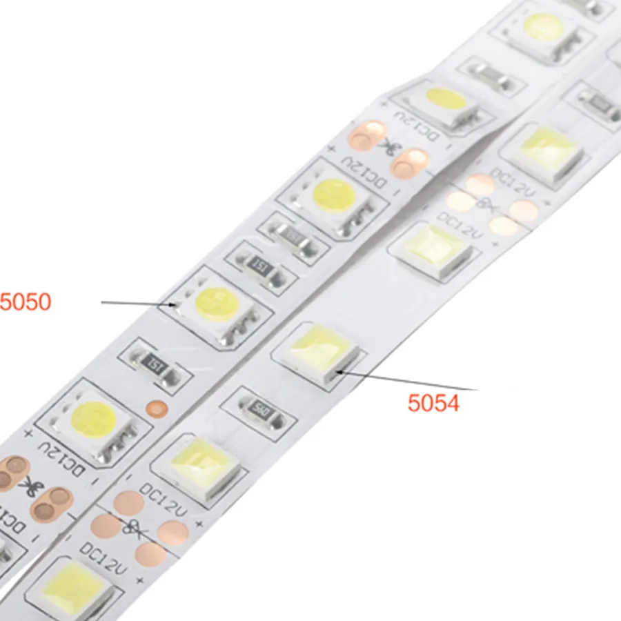 Светодиодная лента 5054 SMD не являющаяся водонепроницаемой 60 светодиодов/м 12 В