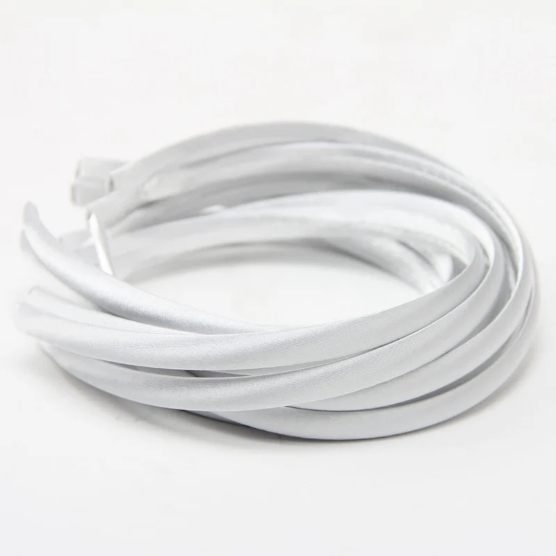 10 шт./лот девочек ободок мм цветная атласная повязка для волос покрыта смолой