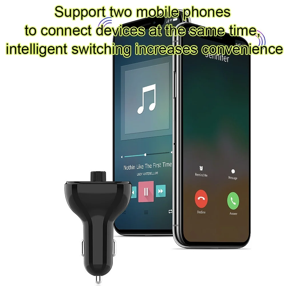 SRUIK fm-передатчик Bluetooth MP3 плеер Handsfree автомобильный комплект беспроводной радио без потерь передатчик звука QC3.0 Dual USB