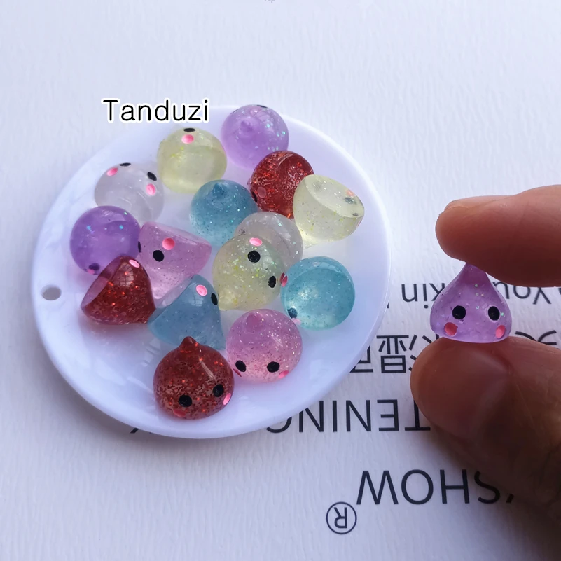 Новинка 2019 Tanduzi оптовая продажа 100 шт. миниатюрные полимерные капли воды кабошон с