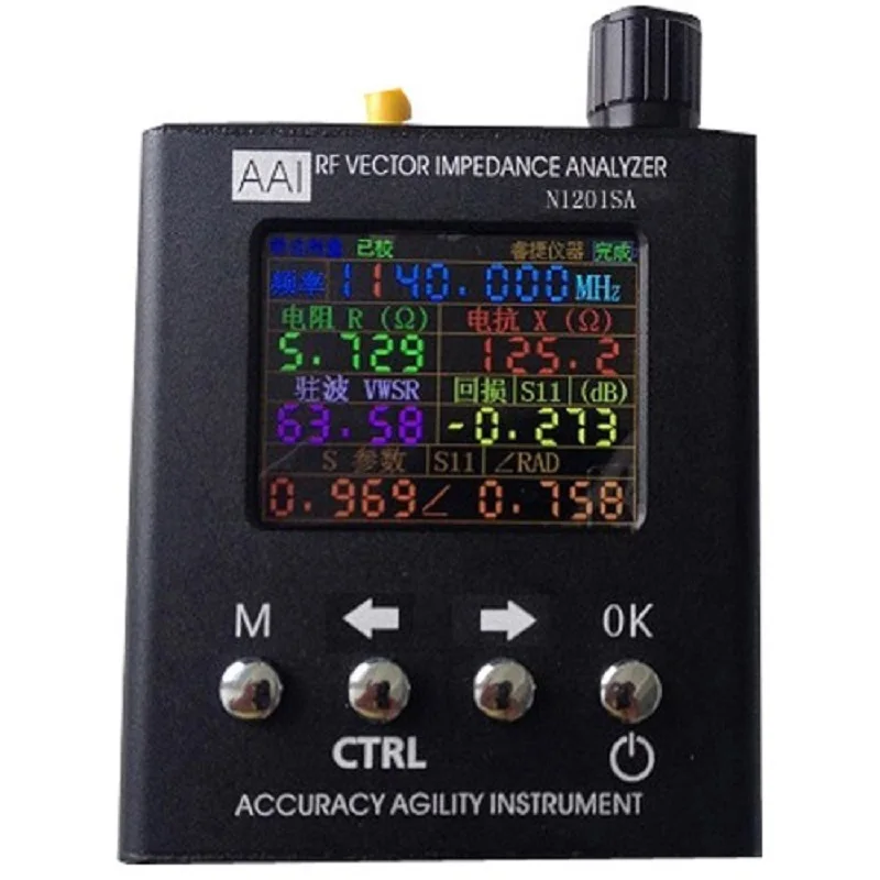 N1201SA + 34 МГц-2700 МГц УФ-ВЧ векторный импеданс ANT SWR антенный анализатор тестер английская версия