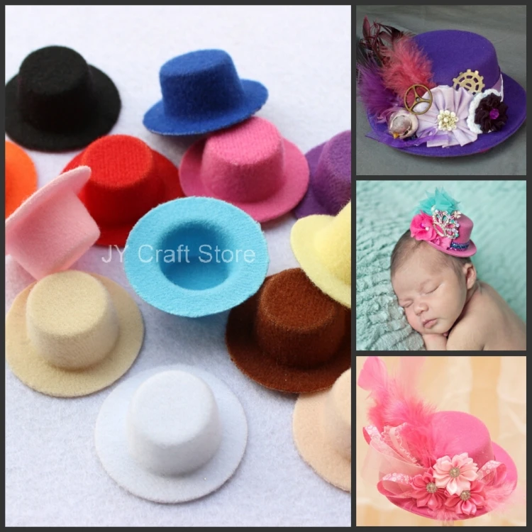 Фетровая короткая плюшевая мини шляпа для новорожденных 30 шт./лот 4 5 см|accessories