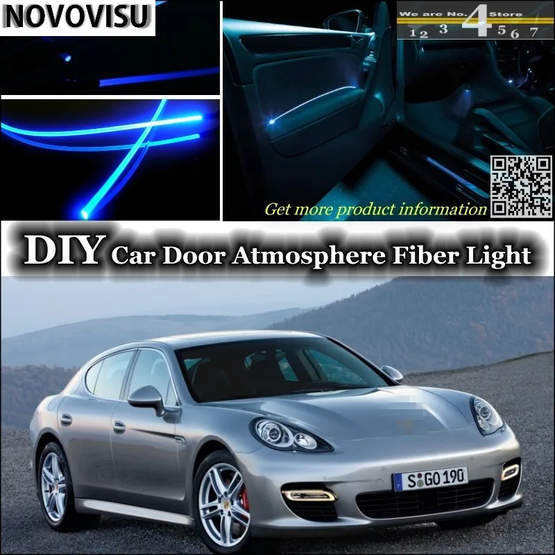 

NOVOVISU For Porsche Panamera 970 interior Ambient Light Atmosphere Fiber Optic Lights Inside Door Panel illumination Tuning