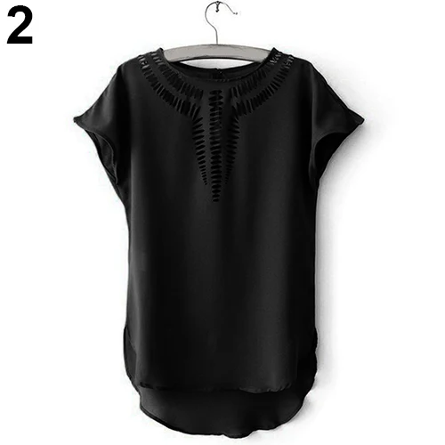 Женские Летние Случайные Свободные Выдалбливают Форме Крыла Летучей Мыши Рукав