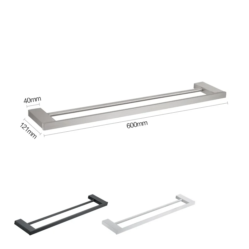 600 мм белый квадратный держатель для полотенец из нержавеющей стали ванной
