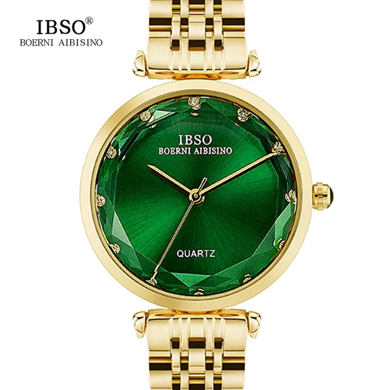 IBSO Часы из нержавейки Для женщин брендовые роскошные золотые часы Reloj Mujer Модные