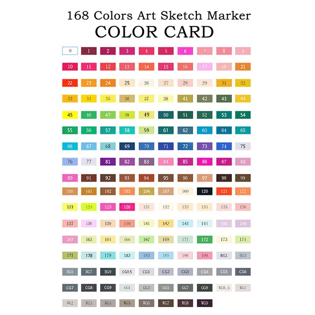 Full 168 color set Touchnew 168 цветов Набор художников двойная головка набор маркеров для эскизов для экологически чистых школьных принадлежностей маркер ручка дизайн маркер - Цвет: Full 168 color set