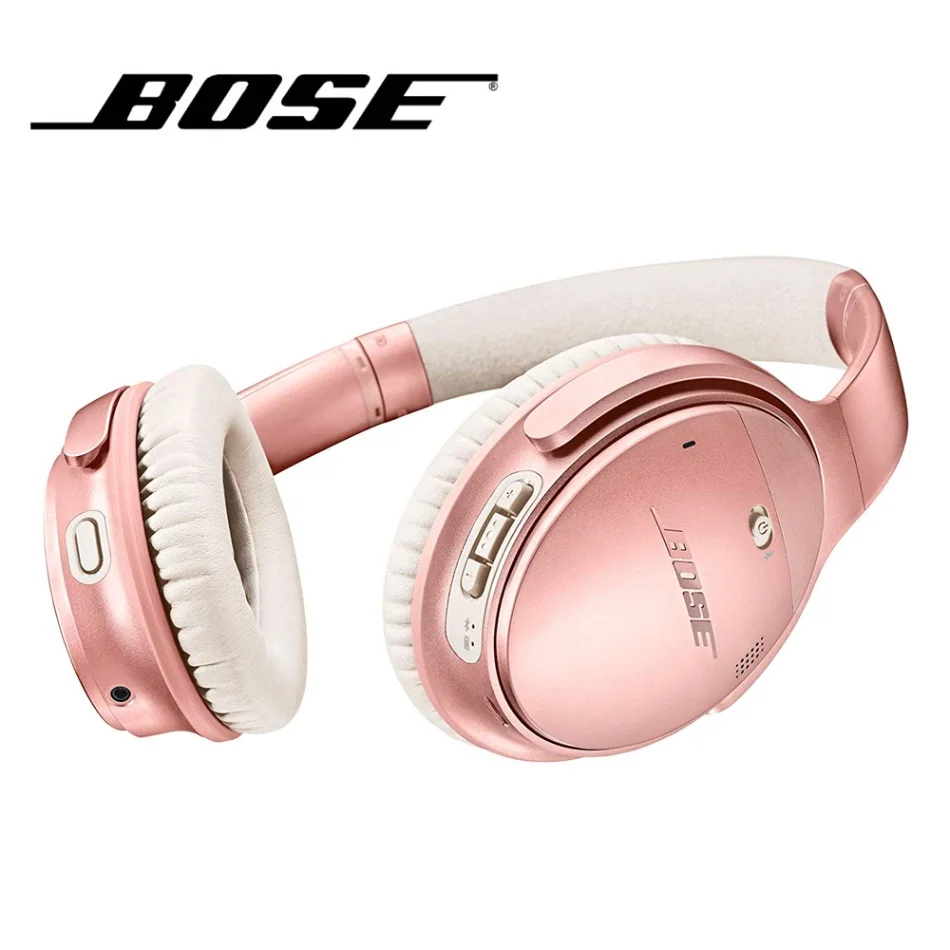 Rose Gold Беспроводные bluetooth-наушники Bose quietкомфорт 35 II ANC с гарнитурой для басов, акустические наушники с шумоподавлением и микрофоном - Цвет: Rose Gold