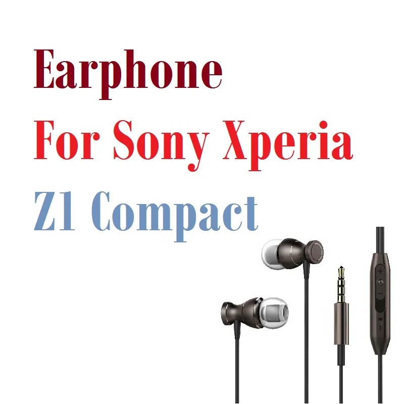 

Fashion Best Bass Stereo Earphone For Sony Xperia Z1 Compact Earbuds Headsets With Mic Remote Volume Control Earphones