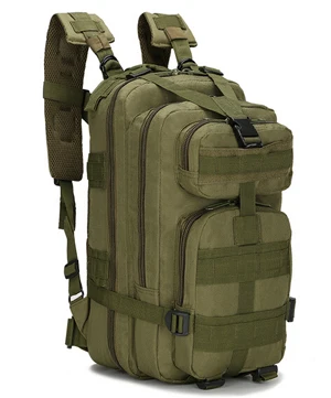 GREEN Tactical Molle 3P Assault Backpack Outdoor Sports Military Camping Hiking Climbing Rucksack Trekking Hunting Bag - Цвет: GREEN