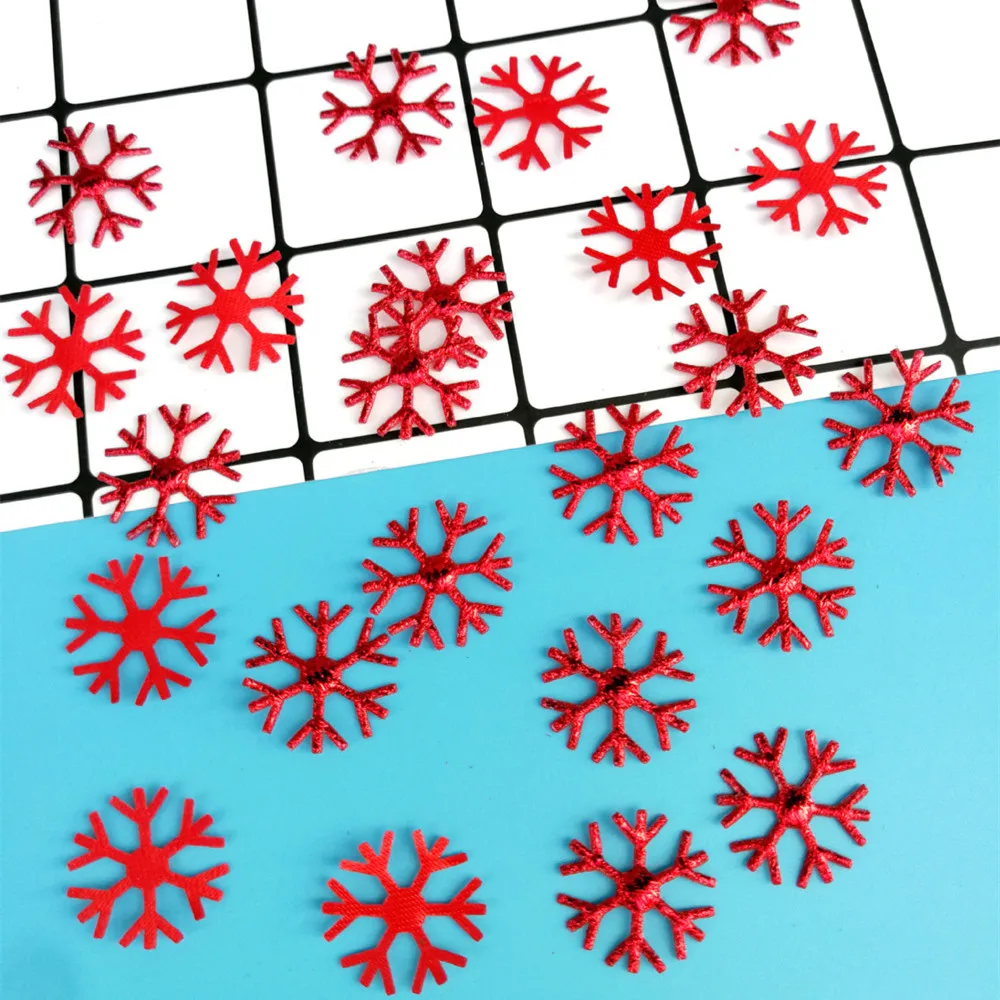 2cm about 100pcs 1 пакет конфетти в форме снежинок украшения для рождества белая Рождественская елка Декор рождественские вечерние украшения для дома - Цвет: 2cm about 100pcs
