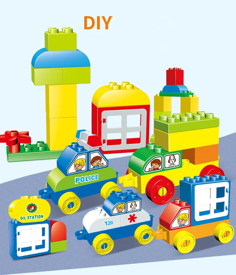 DIY большие Кирпичи Строительные блоки детские игрушки номер/буквы кирпичная