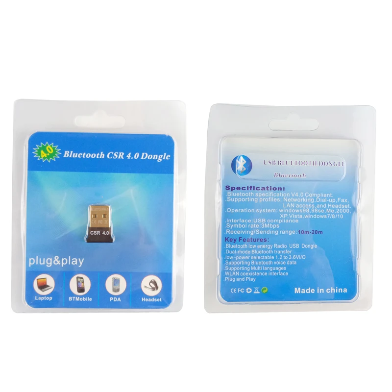 

Universal USB 2.0 Wireless Dongle Receiver Bluetooth V4.0 Square Adapter