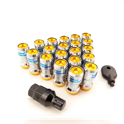 Gold Тюнинг Monster Volk Racing скрытый гептагон формула стальные колеса стопорные гайки M12X1.5/M12x1.25 20 шт желудь обод закрытый конец - Название цвета: Gold