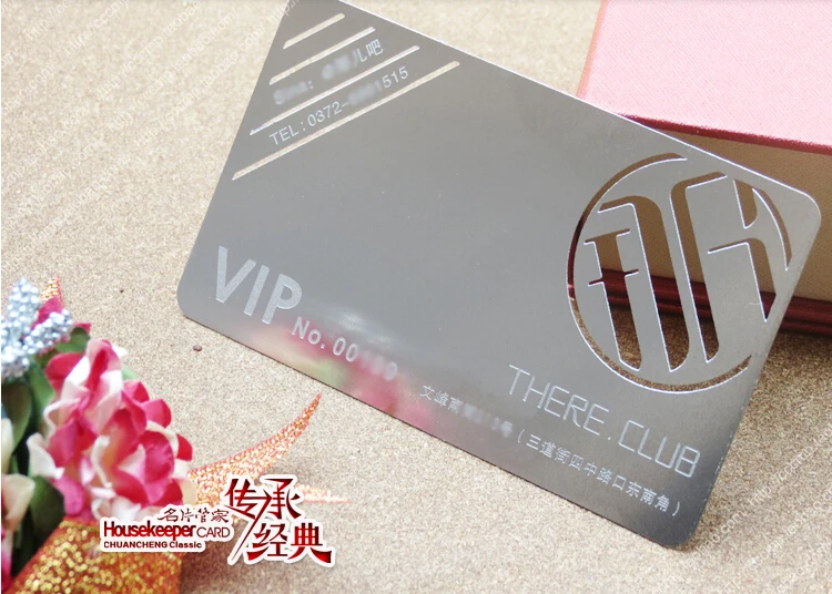 Metallic Color  credit card metal business cards , 100pcs a lot  Deluxe Metal Business Card Vip Cards,Double-side NO.3037