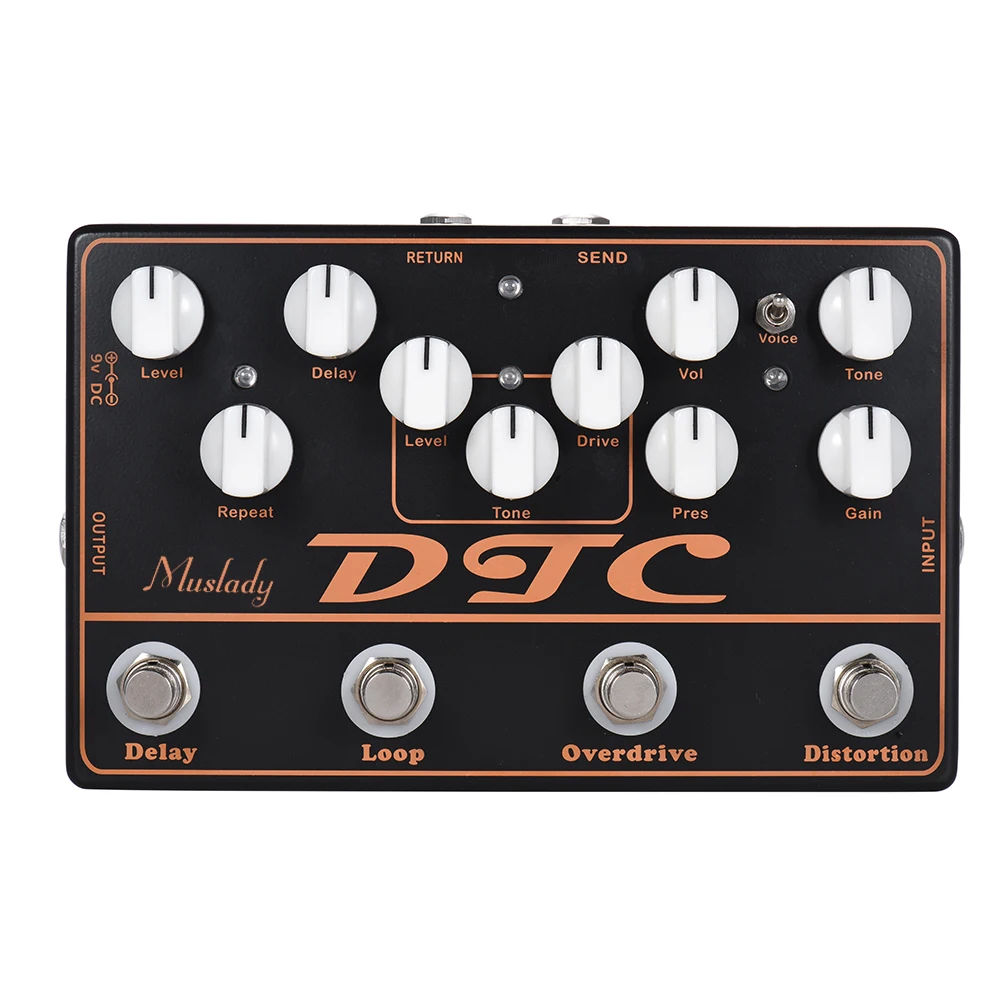 DTC мульти эффекты гитарные педали 4 в 1 педаль эффектов для электрогитары