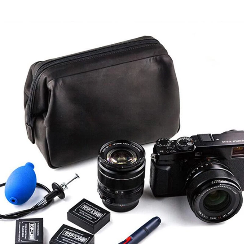 Натуральная кожа/Водонепроницаемый пчелиный воск ткань Камера протектор сумка