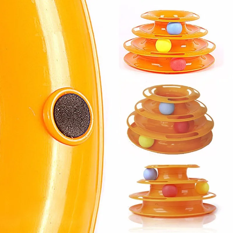 Funny Cat Pet Toy Intelligence Triple Play Disc Cat Toy Balls Ball Toys Pets gatos Cat Toys For Kitten