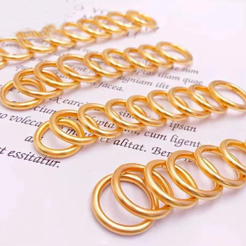 

Pure 24K Yellow Gold Ring Handmade Ring 999 Gold Round Ring Band