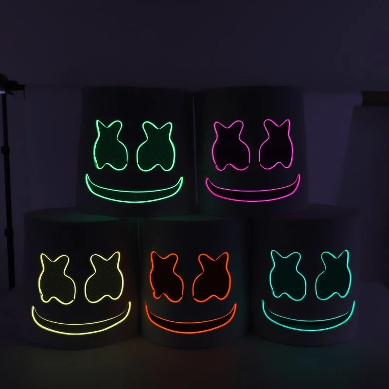 LED DJ музыка светящиеся маски партии маскарад маски анфас Обложка Головные уборы для взрослых Косплэй Хэллоуин фестиваль вечеринок