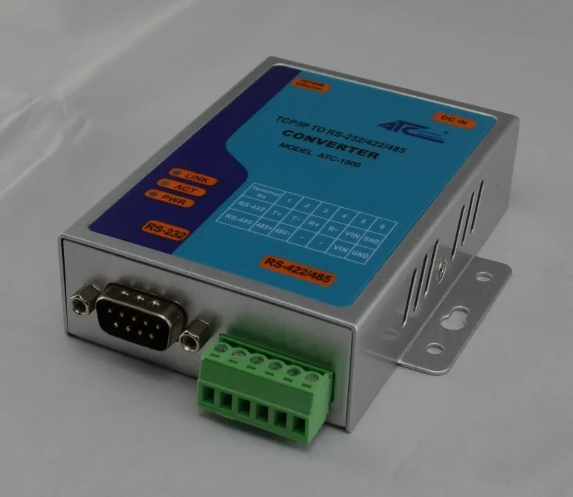 TCP/IP Ethernet RJ45 к серийному RS232 RS485 RS422 конвертер адаптер управления потоком нет RTS/CTS |