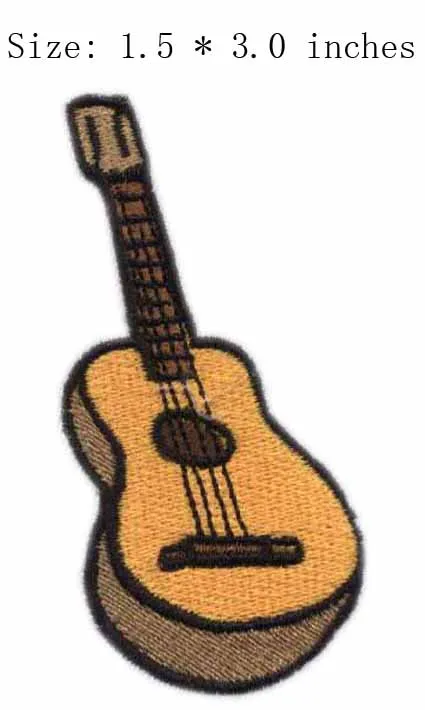 

Guitar embroidery patch 1.5" wide /instrument patch/music/Ironing