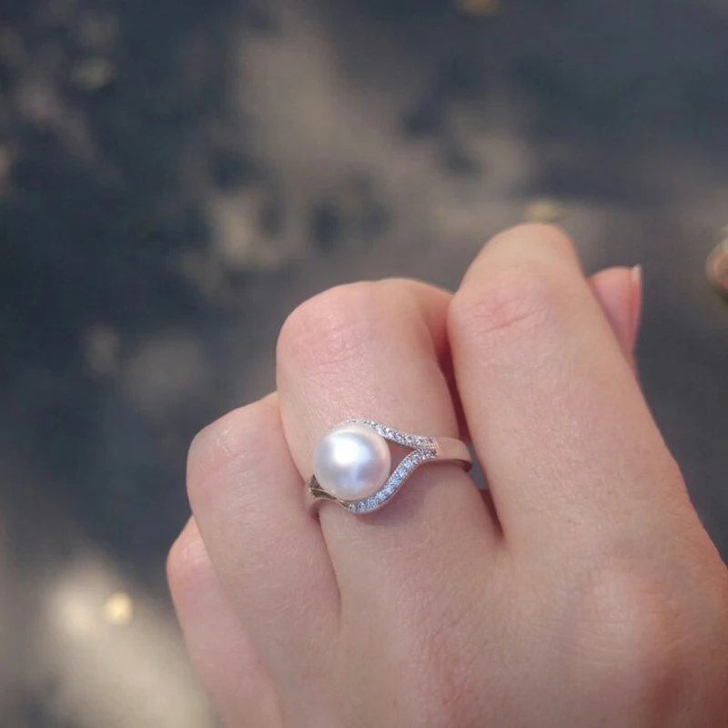 FENASY кольца с натуральным пресноводным жемчугом для женщин новые модные