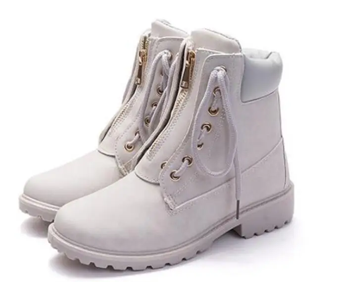 

2021 Lace up Woman Ankle Boots Short Boot Low Heel Cool motorcycle boot Desert Boot Autumn Winter Female Shoes