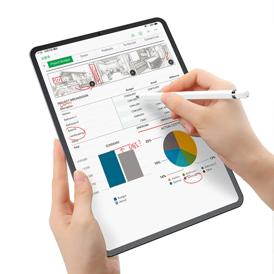 WIWU планшет стилус для Apple iPad Pro 9,7 10,5 12,9 высокоточный сенсорный карандаш для iPhone перезаряжаемый стилус ручка для планшета