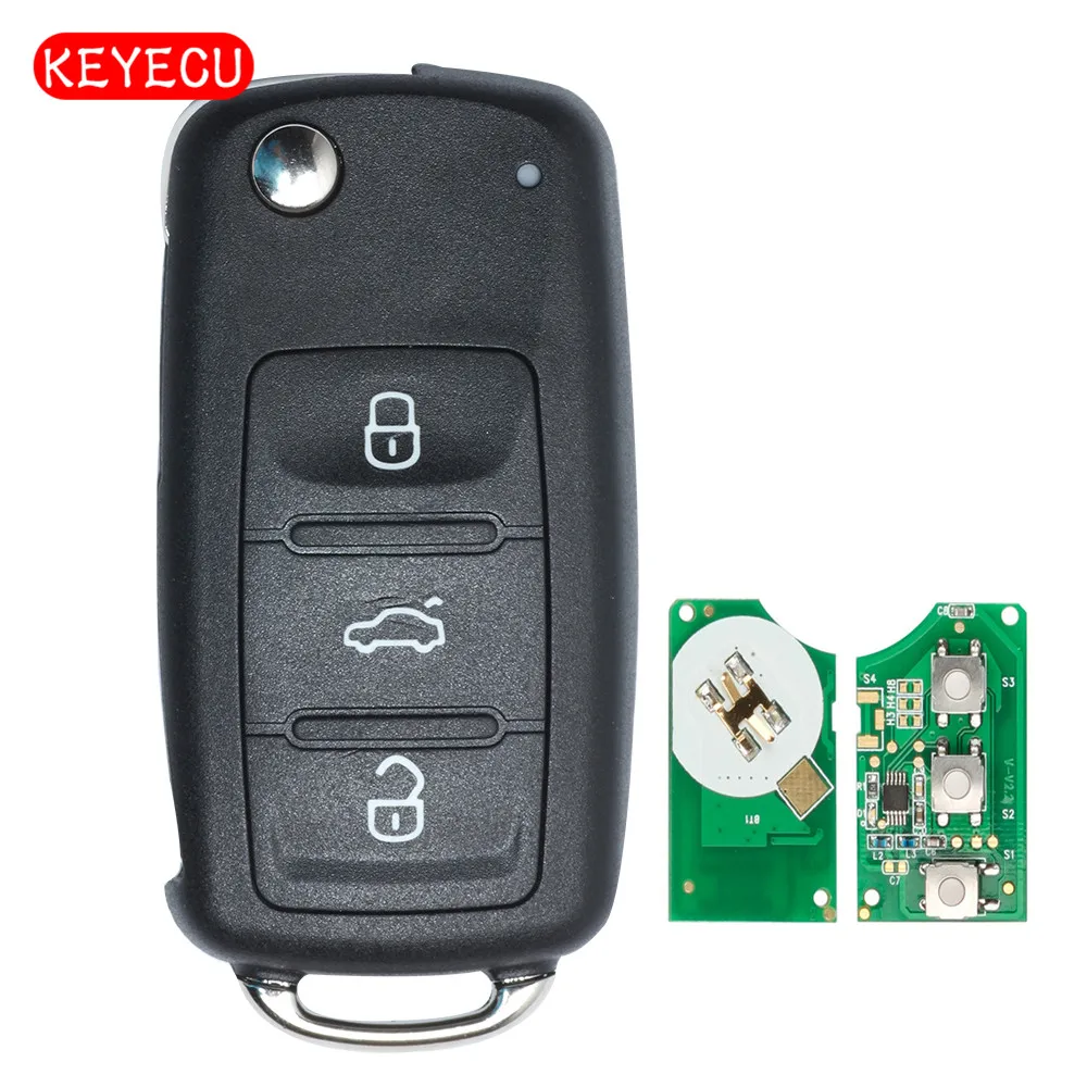 Keyecu 5K0 959 753 AB для Volkswagen новинка сменный Складной флип чехол дистанционный ключ