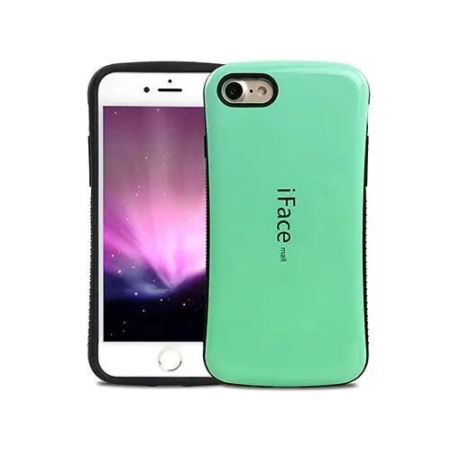 Iface mall биколор волна силиконовый чехол для iPhone 7 Plus 8 8 плюс Назад Shell протектор сотовый телефон кожи для iPhone 6 6S 5s se - Цвет: 2