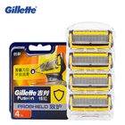 Gillette Fusion Proshield бритвенное лезвие ручное Бритье Бритва для бороды Лезвия для мужчин уход за лицом безопасное удаление волос 4 шт