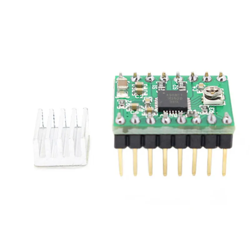 10 шт./лот модуль шагового двигателя и радиатор для привода a4988 arduino|motor drive module|stepping