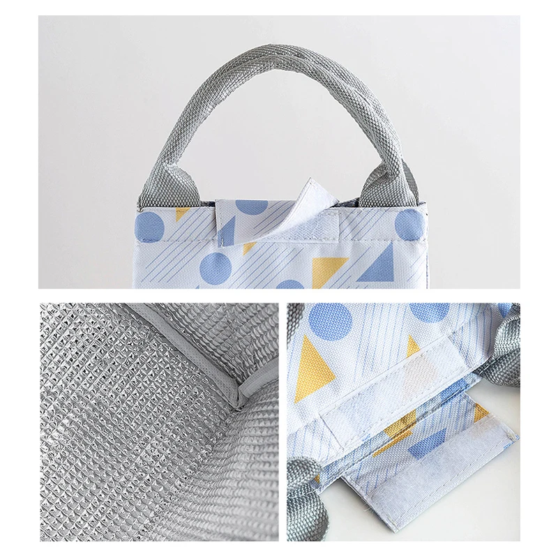BONAMIE New Portable Thermal Bag Insulation Lunch Bag Women Man Oxford Cloth Picnic Food Cooler Bag Lancheira Bolsa Termica