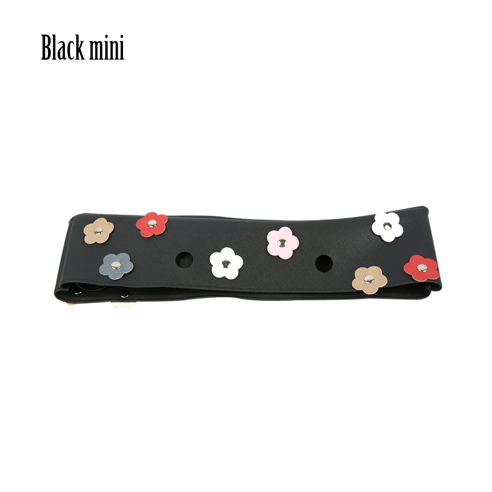 black mini Новинка заклепки цветок ПУ отделка тонкое украшение для Obag Лето для женщин сумка Классическая мини для O сумка тела - Цвет: black mini