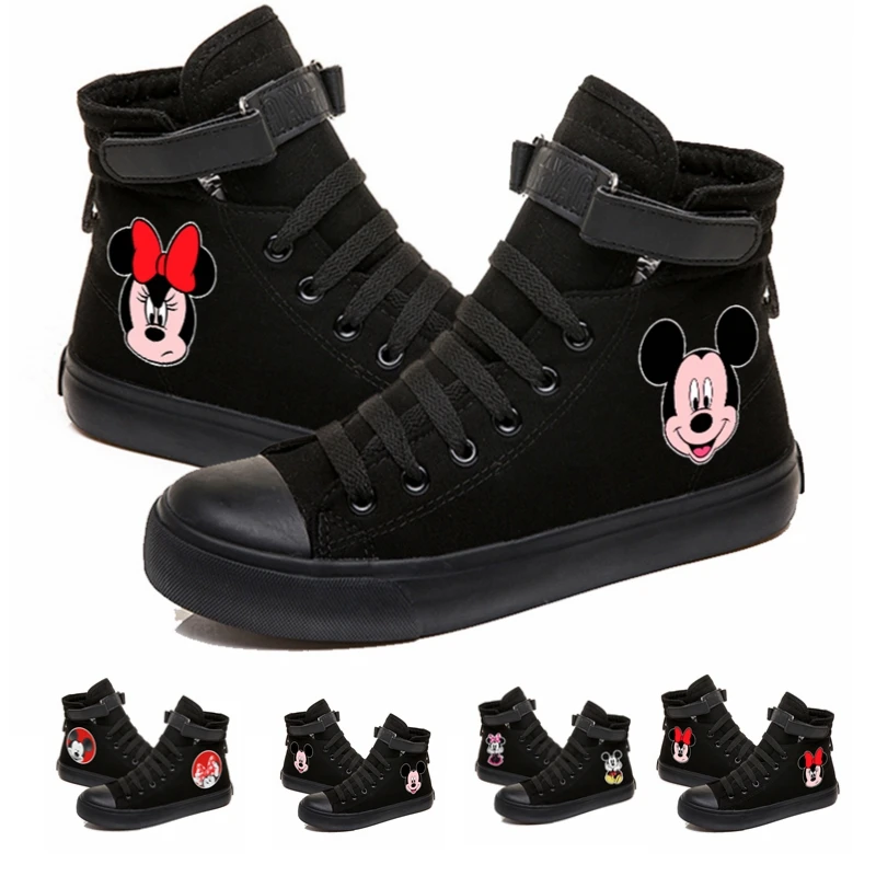 Женские кроссовки Mikey Mous для девочек; парусиновые кроссовки для подростков; повседневная обувь для девочек; кроссовки на шнуровке; Студенческая спортивная обувь