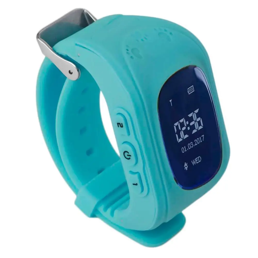 Sky blue Смарт-часы LESHP детские наручные часы Q50 GSM GPRS трекер анти-потеря умные часы для iOS Android - Цвет: Sky blue