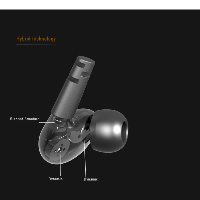 PIZEN P6 BA + 2DD Гибридный технология In-Ear гарнитура спортивные пользовательские
