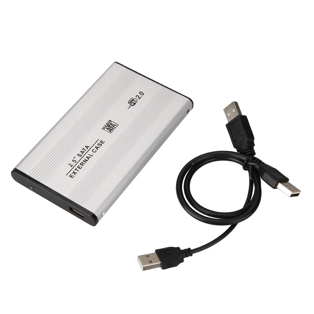 Серебряный 2 5 дюймовый корпус для жесткого диска USB SATA внешний мобильный жесткий