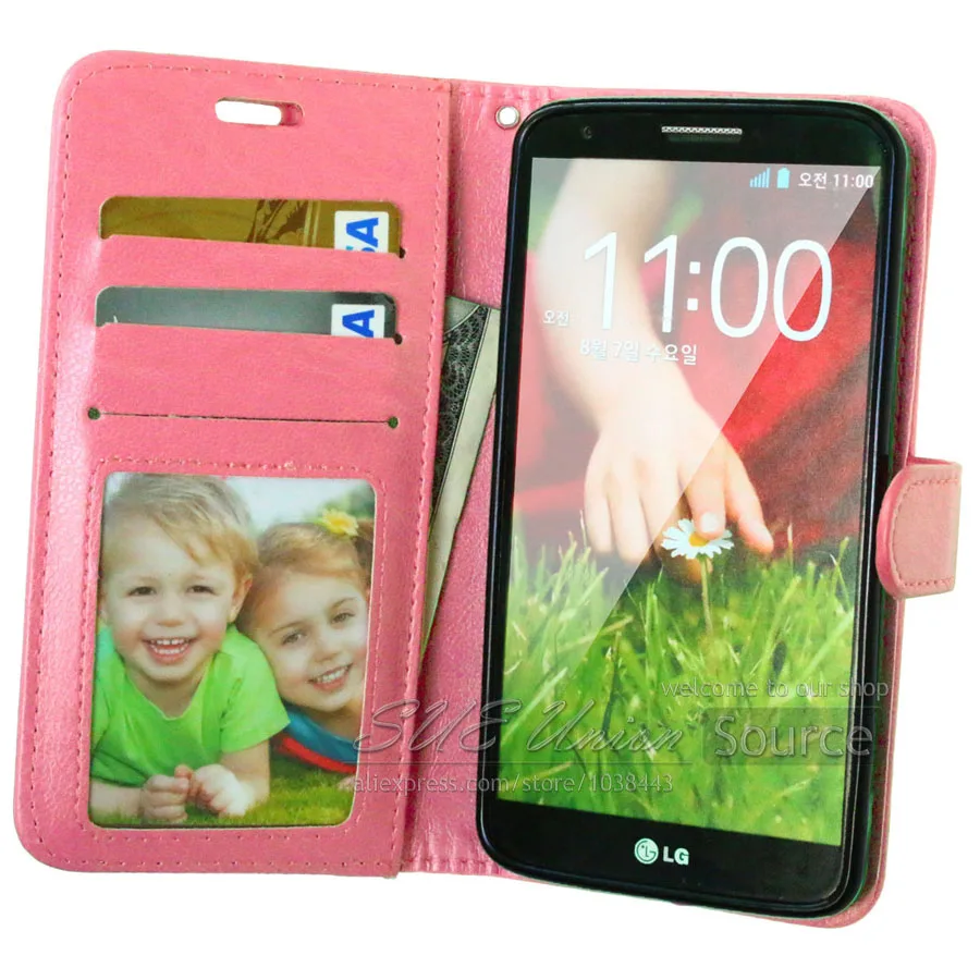 Роскошный кожаный чехол книжка для LG G2 Optimus D801 F320 D802 VS980 F340L LS980 LS980S подставка с