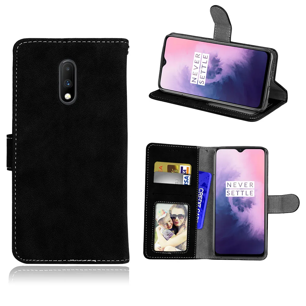 Чехол Кошелек для OnePlus 7 чехол Матовый кожаный 6T книжка с подставкой магнитные
