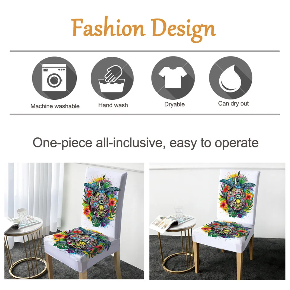 Чехол для кресла с рисунком черепахи из мультфильма &quotЧерепаха жизни от Пикси&quot