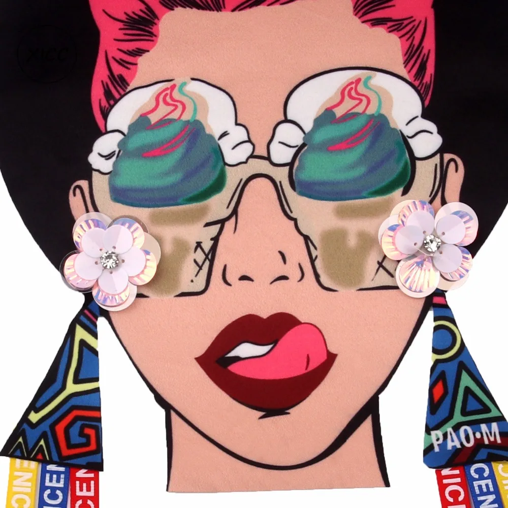 Женские бандажные патчи XICC с аппликацией в виде губ и языка для самостоятельного