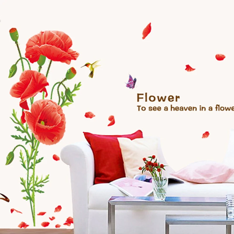 Новая Мода DIY Бабочка Цветок Искусство Наклейка На Стену Наклейки Красивая