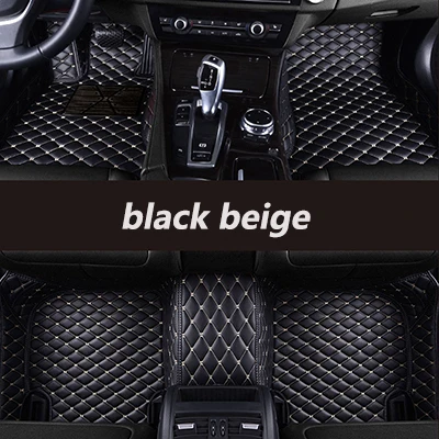 black beige Kalaisike пользовательские автомобильные коврики для Land Rover все модели Rover Range Evoque Sport freelander Discovery 3 4 5 авто Стайлинг - Название цвета: black beige