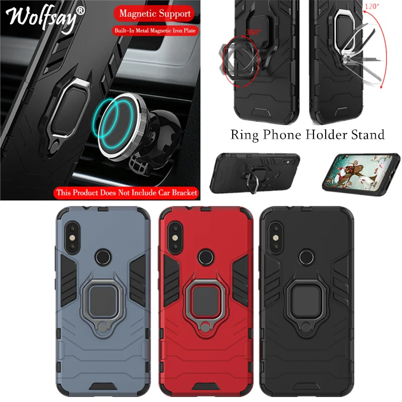 

For Xiaomi Redmi 6 Pro Case Armor Magnetic Suction Stand Shockproof Full Edge Cover For Xiaomi Mi A2 Lite/Redmi 6 Pro Cover Goya